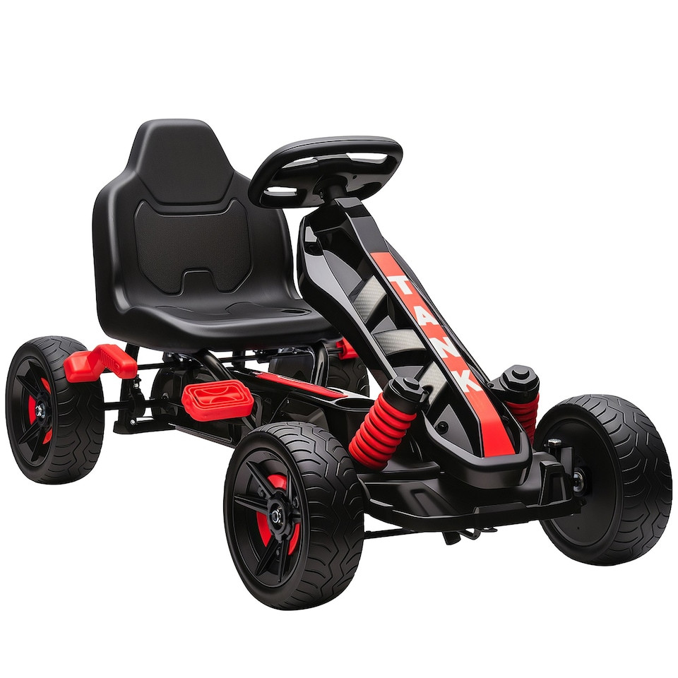 image 1 of AIYAPLAY Pedal Go Kart with Freewheel System, for Ages 3-6 Years, Red