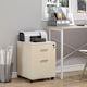 image 2 of Vinsetto 2-Drawer Locking Office Filing Cabinet w  5 Wheels Rolling Storage Hanging A4 Cupboard Home Organisation, Oak Wood Grain