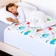 image 1 of Lynmark® Toddler Potty Training Bed Pad with Tucks - Non-Slip 90 x 85cm White | Dinosaur | Single
