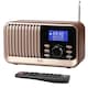 image 1 of Retro Bluetooth Speaker Rechargeable DAB/DAB+/FM Radio, Dual Alarm Clock, USB & Micro SD MP3 Playback, Large Remote Contro l – August MB450K