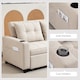 image 6 of HOMCOM 2 Seater Pull Out Sofa Bed with Pockets for Living Room Beige