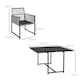 image 5 of Outsunny 5 Pieces Garden Dining Set, Outdoor Patio Cube Set, 4 Seater Outdoor Table and Chairs with Foldable Backrest, Tempered Glass Top, Handwoven Rope for Poolside, SpaceSaving, Light Grey | Grey | 1