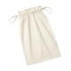 image 2 of Westford Mill Organic Cotton Drawstring Bag - Natural - 22cm x 14cm Cream | 22cm x 14cm