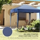 image 5 of Outsunny 2 x 2 m Garden Pop Up Gazebo, Wedding Party Tent Marquee, Water Resistant Awning Canopy with Sidewalls, Windows, Carry Bag, Blue