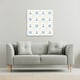 image 2 of Nautical Elements on Striped Background (Canvas Print) 61 x 61 x 4cm