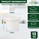image 2 of ECONX 12oz White Disposable Paper Soup Cups Food Containers with Lids Takeaway Tubs 100pc