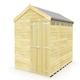 image 1 of 8 x 12 Feet Apex Security Shed - Double Door - Wood - L358 x W231 x H217 cm | Brown