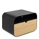 image 1 of Joliet Wallmounted Bedside Table in Black and Bamboo