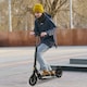 image 2 of HOMCOM Adult Teens Kick Scooter Fold Adjust 14+ w/ Rear Wheel&Hand Brake Black