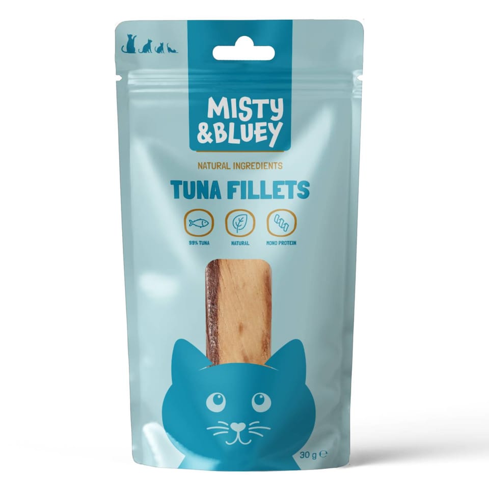 image 1 of Misty & Bluey Tuna Fillets 30g x 14