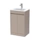 image 1 of Balterley Chartley Contemporary Floor Standing 2 Door Vanity Basin Unit, Minimalist Basin, 500mm, Taupe