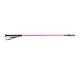 image 1 of Shires Threaded Leather Horse Riding Whip - Raspberry - 26in