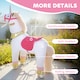 image 6 of AIYAPLAY Kids Rocking Horse, Plush Ride On Unicorn Toy with Wheels, White