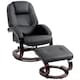 image 1 of HOMCOM Recliner Chair with Footstool, Swivel Recliner Armchair