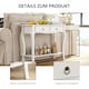 image 10 of HOMCOM Console Table Sofa Side Desk with Storage Shelves Drawers for Entryway White