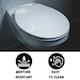 image 6 of Marco Paul White Wooden Oval Toilet Seat 17" White