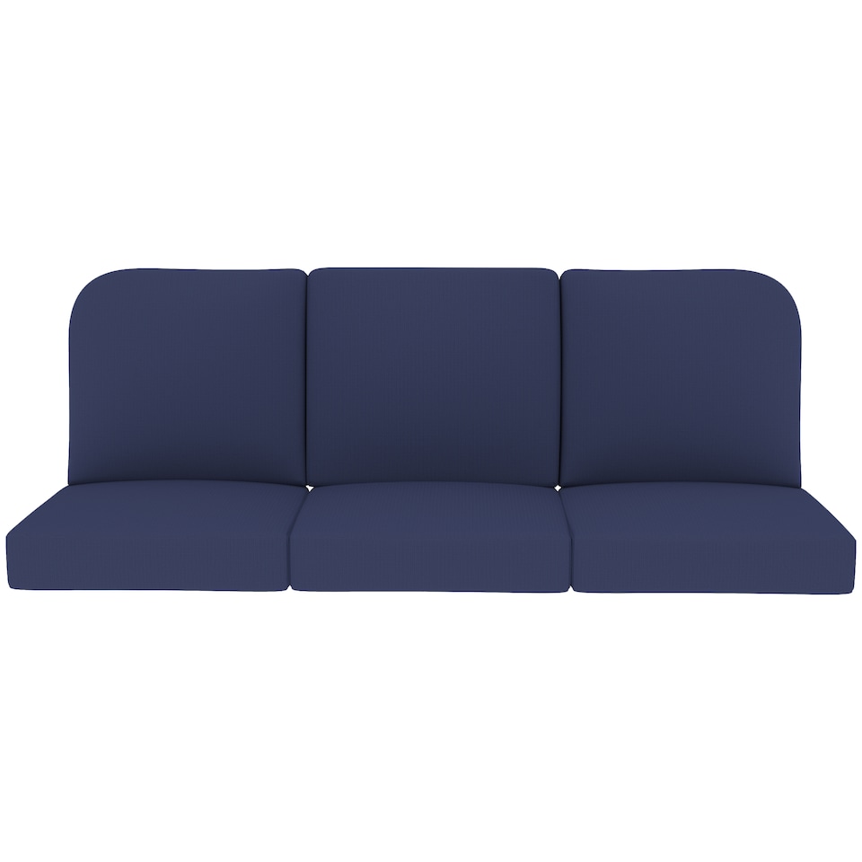 image 1 of Covers&All Outdoor 5 in Seat / Back Cushion with Highly Durable Cover Rite Fabric, 22 in W x 24 in L x 5 in Thick, Navy Blue