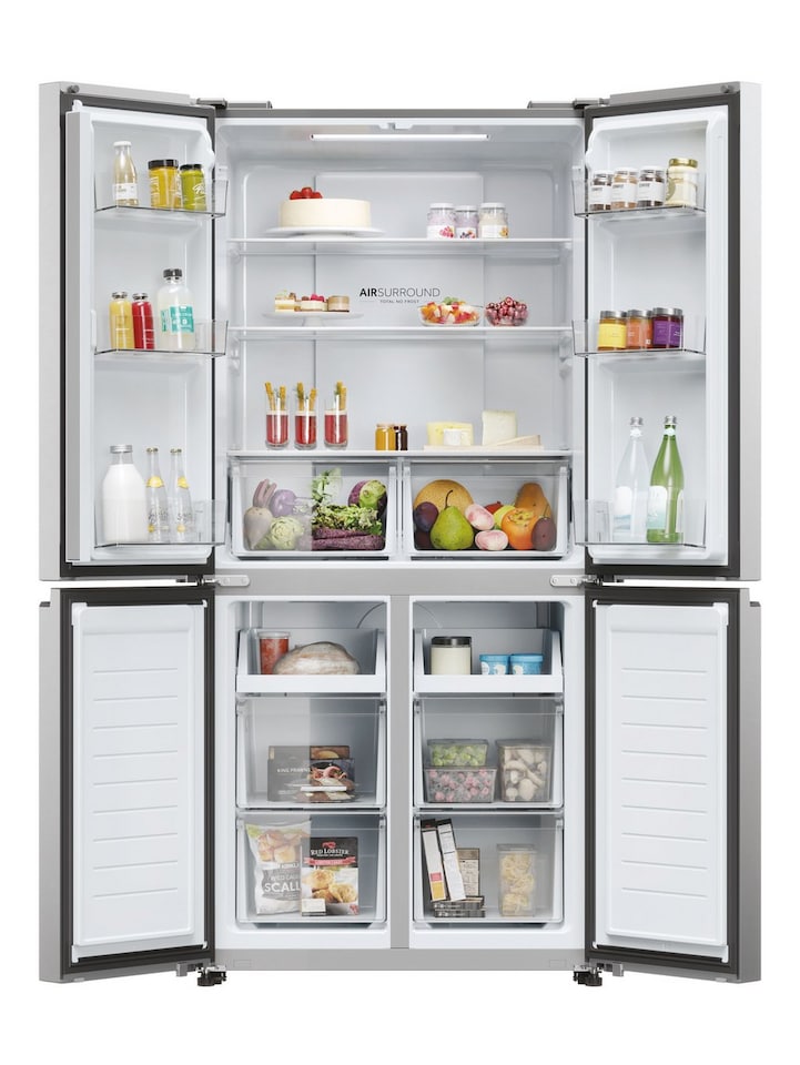 image 1 of Haier HCR3818ENMM 83.3cm Total No Frost Multi Door Fridge Freezer - Inox