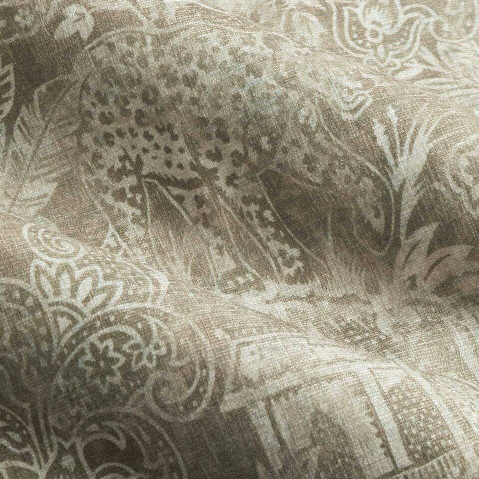 image 1 of Wylder Nature Bengal Chenille Beige Eyelet Curtains 229 x 183cm