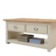 image 1 of Lisbon Living Room 2 Drawer Coffee Table Cream Storage Furniture