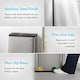 image 3 of VonHaus 36L Kitchen Bin, 2 Compartment Recycling Bin (1 x 24L, 1 x 12L) | Chrome