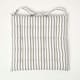 image 3 of Homescapes Seat Pad Luxury Cotton Stripe Indoor Outdoor Garden Dining Cushion | Grey | 40 x 40 cm | 1