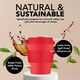 image 4 of Ecoffee Cup 8oz 240ml Reusable Eco-Friendly 100% Plant Based Coffee Cup with Silicone Lid & Sleeve - Melamine Free Travel Mug N/A | Meridian Gate