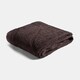 image 1 of OHS Tufted Contour Throw Teddy Fleece Blanket Winter Soft Warm Bedspread - 125 x 150cm | Brown | Coffee