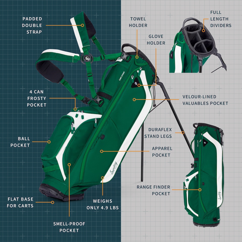 image 1 of Ryder Golf Bag - Evergreen