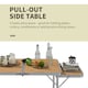 image 5 of Outsunny 3ft Aluminium Picnic Table w/Side Desktop Outdoor BBQ Party Portable