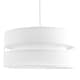 image 1 of Contemporary 14 Inch White Linen Fabric Triple Tier Ceiling Pendant Lamp Shade | White