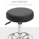 image 5 of Vinsetto Round Rolling Stool, PU Leather Height Adjustable Stool Chair with Wheels and Swivel Seat for Salon, Massage, Spa, Home Kitchen, Black