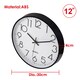 image 3 of 12" Plastic Shell Quartz Clock