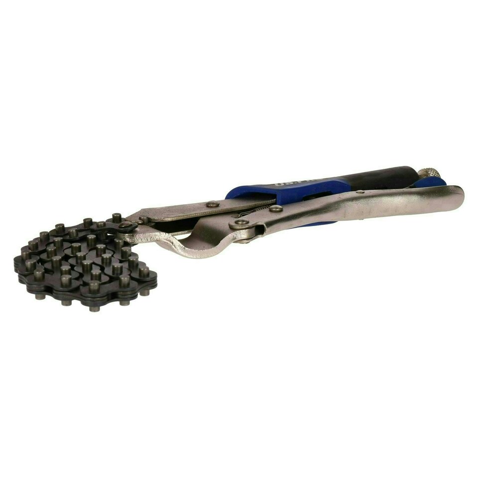 image 1 of Locking Chain Wrench Oil Filter Removal Remover Clamp Up To 140mm Diameter