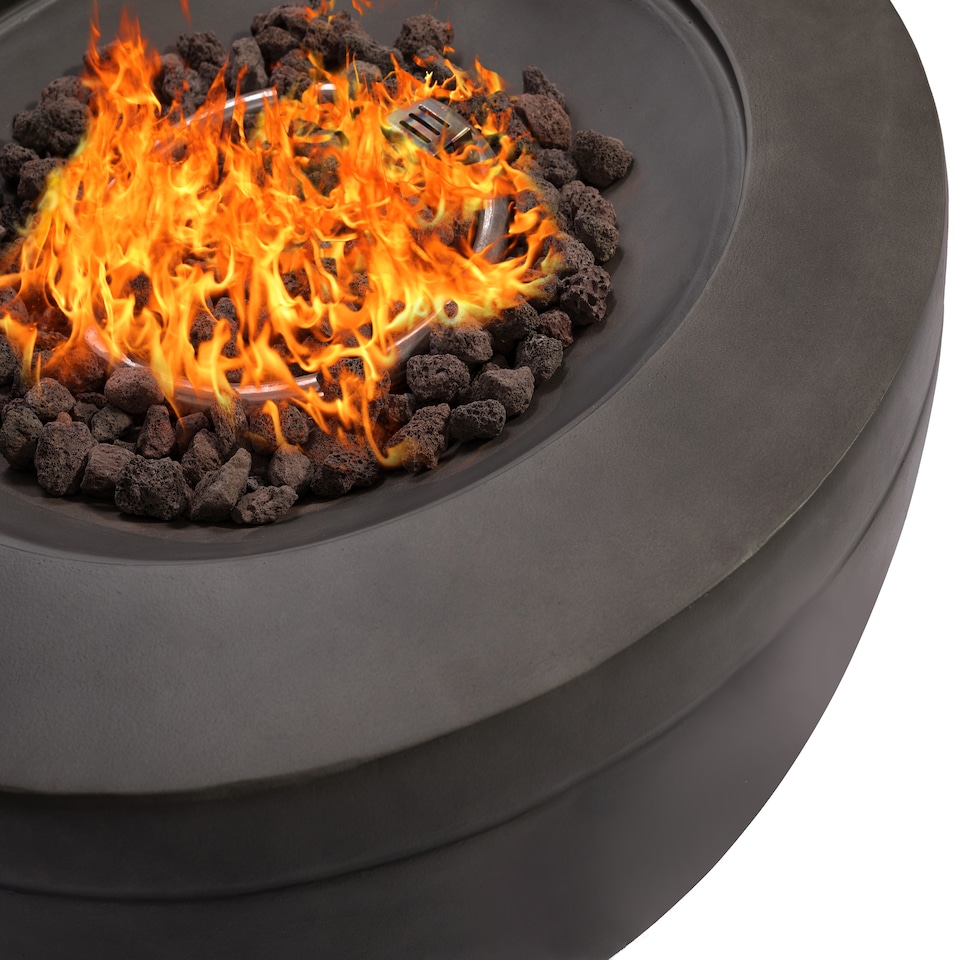 image 1 of Centurion TABITI Dark Grey Lavish Garden & Patio Fire Pit with Stone Finish - Fully Assembled