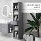 image 6 of kleankin Storage Cabinet Organizer Tower with Shelves & Drawer, Grey