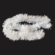 Iridescent White Deluxe Christmas Tinsel 1.8m