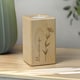 image 5 of Personalised Floral Wooden Tealight Holder | Brown