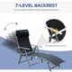 image 3 of Outsunny Sun Lounger Recliner w/ Pillow Foldable 7 Levels Textilene Black