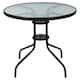 image 6 of Garden Table & Folding Deck Chairs Set 2 4 Seater Outdoor Patio Dining Furniture | Grey | Table + 2 Grey Chairs