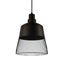 Industrial Vintage Pendant Light Shade with Wire Mesh Grill Design | Black | Black | 1