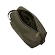 image 2 of Quadra Heritage Leather Trim Toiletry Bag - Olive Green - One Size