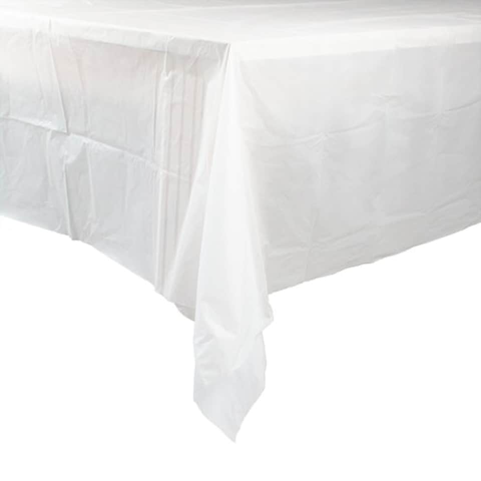White Economy Plastic Tablecover 1.83m x 1.37m