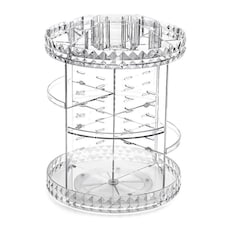 Living and Home Transparent Acrylic Rotating Multi-Tiered Makeup Organizer