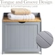 image 2 of Christow Wooden Laundry Box Bin Grey Bamboo Bathroom Storage Basket Linen Chest