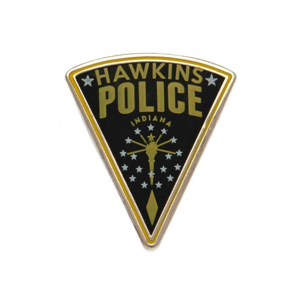 image 1 of Stranger Things Hawkins Police Badge - Black/Gold - One Size