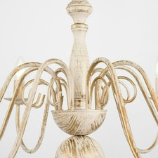 ValueLights Traditional Style 8 Way White Distressed Ceiling Light Chandelier Fitting