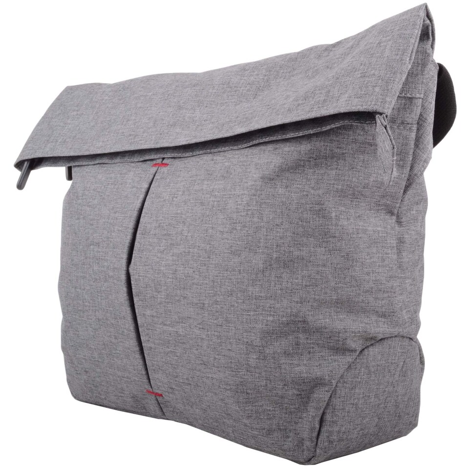 image 1 of Lorenz Large Modern Look Work School Cross Body / Shoulder / Messenger Bag Inner Tablet Sleeve | Grey | Grey