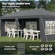 image 4 of Outsunny 3 x 6m Heavy Duty Gazebo Marquee Party Tent with Storage Bag Black