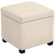 image 6 of HOMCOM 40 cm Ottoman Storage Box with Removable Lid, Foot Rest, Beige Yellow